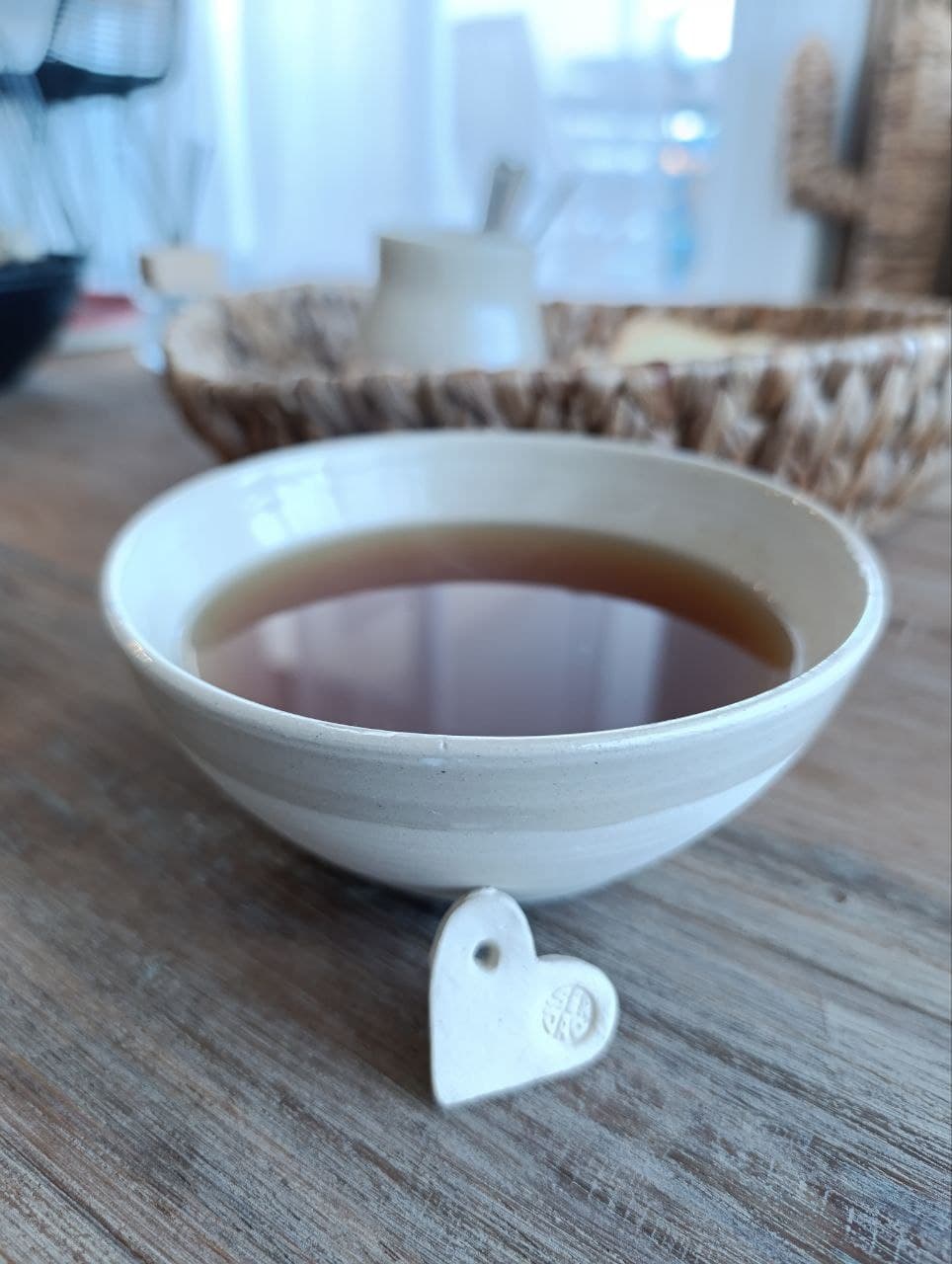 Rituel du matin : bolinet, potinet et petits cœurs en grès pour bien commencer la journée 🌞